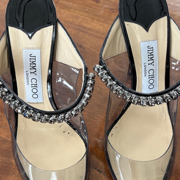 Jimmy Choo Black and Transparent Heels - Picture 2 of 5